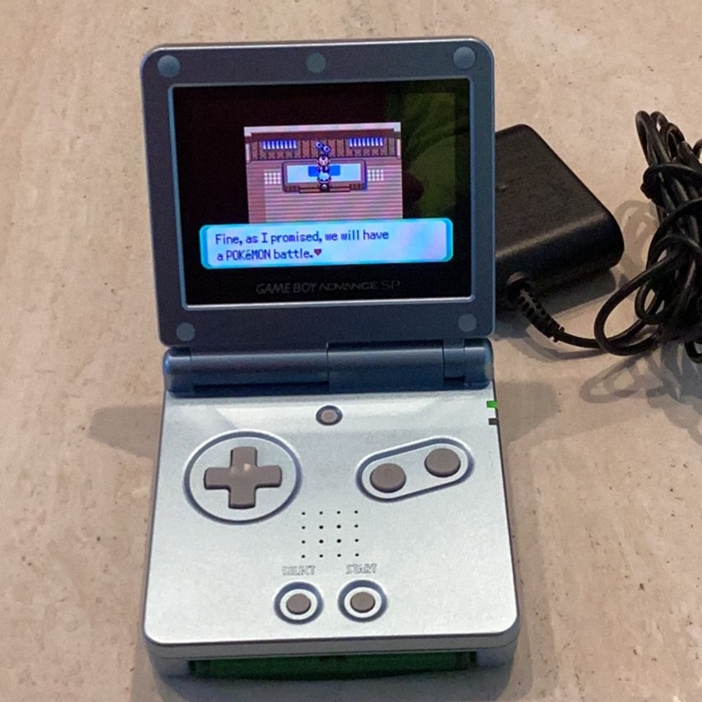 Nintendo Game Boy Advance SP Console Backlit & Charger AGS-101 Back Lit Blue - Picture 4 of 16